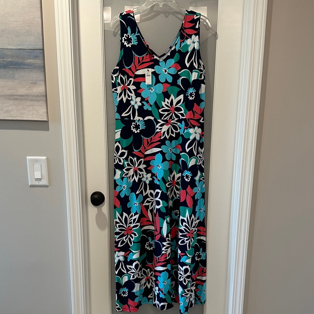 Talbots Vibrant Floral Maxi Dress